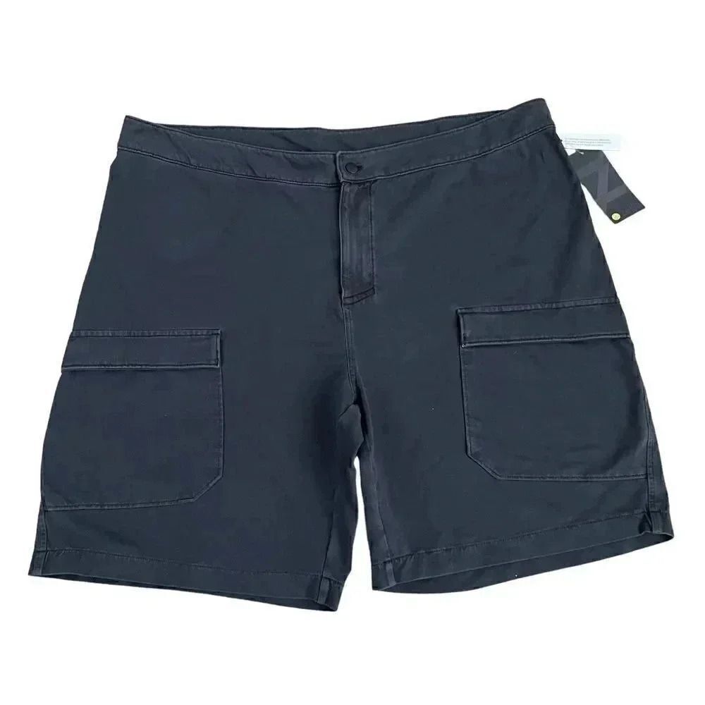 Zella Shorts Mens Black Comfort Workout  Athleisure Zip Closure Organic SZ XL